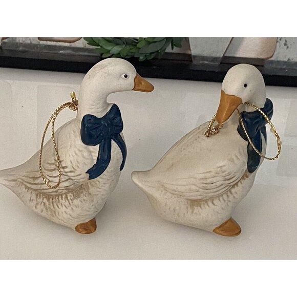 Vintage Lot of 2 Ceramic Duck Hanging Decorative Figurines Made in Taiwan R.O.C. - Picture 7 of 16